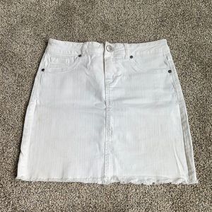 White Jean Skirt